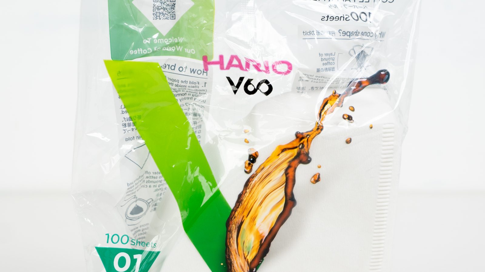 Hario V60 咖啡濾紙 100 張 白色(V01/V02/V03)