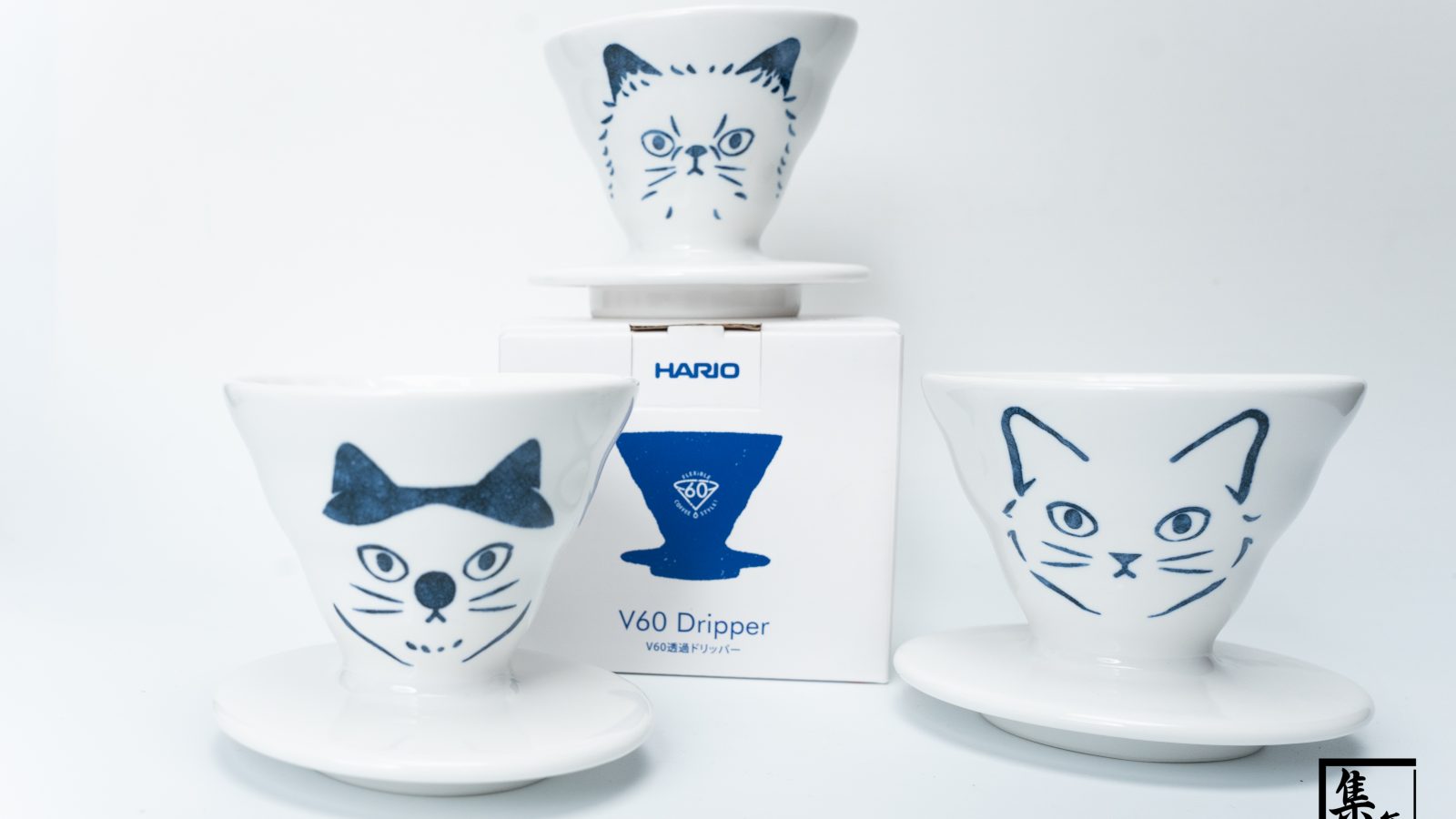 Hario V60 Cat Blue Porcelain 01 Dripper