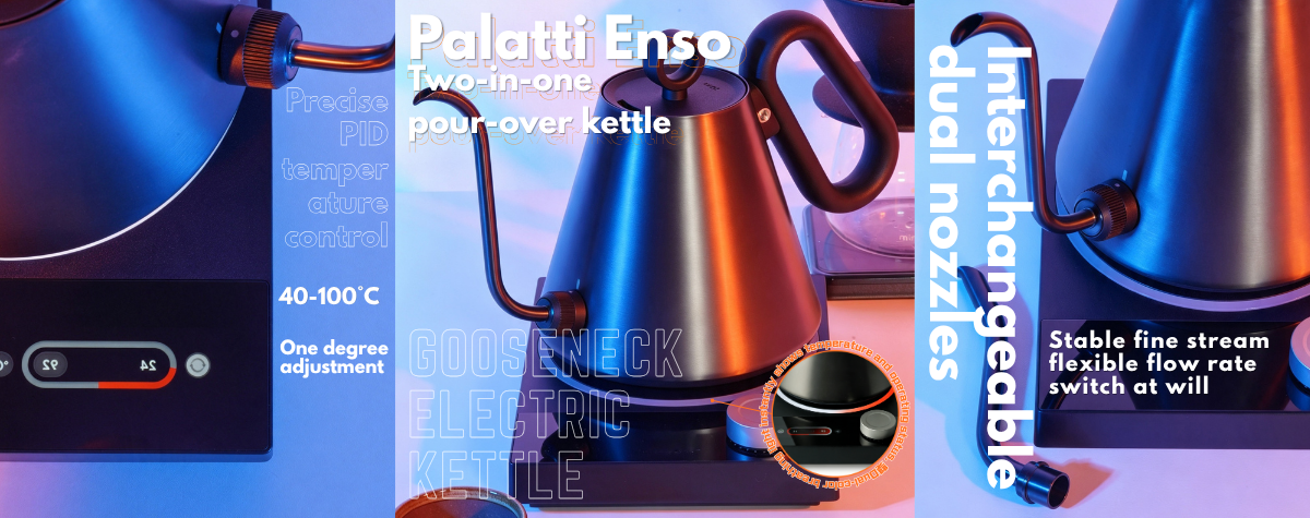 Tired of hard temp control & unstable flow failing pour-overs? 😫 Try Palatti Enso 2-in-1 electric kettle!