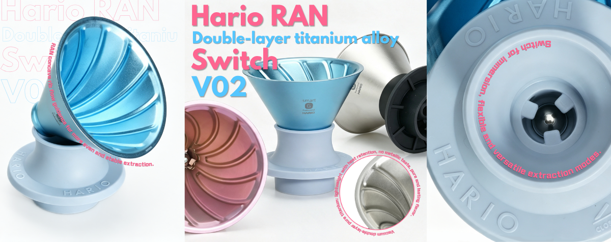 No more temp loss or chaotic flow 😫 Built for pour-over lovers 😎 Hario RAN Switch V02 titanium dripper!